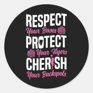 Jubel Cheerleading Respektiere deine Ses Schütze d Runder Aufkleber