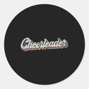 Jubel Cheerleading Retro Vintage Cheerleader _1 Runder Aufkleber