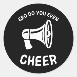 Jubel Cheerleading-Team und Cheerleader Runder Aufkleber