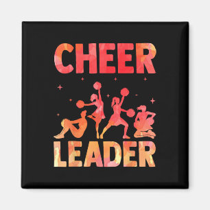 Jubel Cheerleading Wasserfarbe Regenbogen Cheer Le Magnet