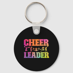 Jubel Cheerleading Wasserfarbe Regenbogen Cheerlea Schlüsselanhänger