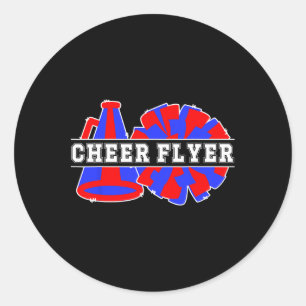 Jubel Flyer Cheerleading Flyer Cheerleader Flyer Runder Aufkleber