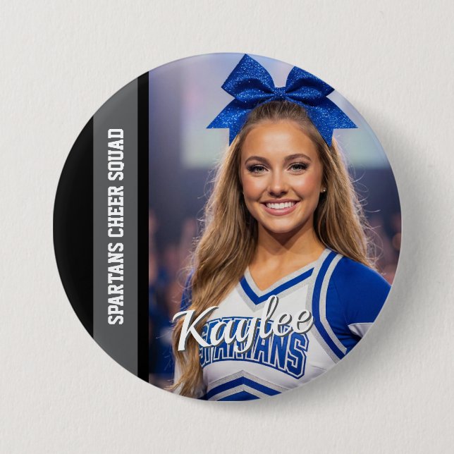 Jubel-Foto-Button Cheerleader-Teamgeist-Button Button (Vorderseite)