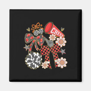 Jubel Fußll Kokette Schleife Spieltag Cheerleader Magnet