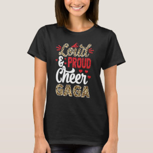Jubel Gaga größter Fan Leopardenmuster und Pom Pom T-Shirt