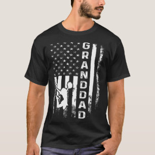 Jubel Großvater Amerikanische Flagge Cheerleading  T-Shirt