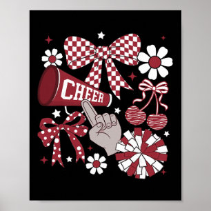 Jubel Kariert Kokette Schleife Cheerleading Fußll  Poster