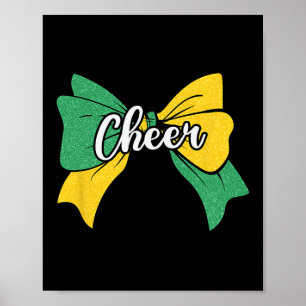 Jubel Kokette Schleife Grün Gelb Cheerleaderin Che Poster