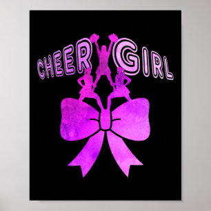 Jubel Mädchen Cheerleader Pyramide Bogen Frauen Te Poster