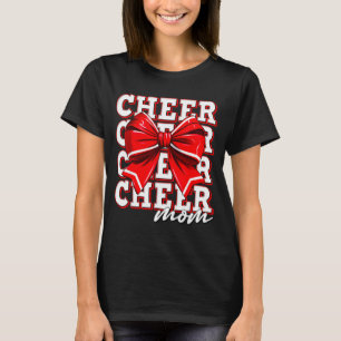 Jubel-Mama Cheerleader-Bogen größter Fan rote Mann T-Shirt