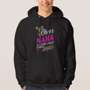 Jubel Mama größter Fan Leopardendruck und Pom-Pom Hoodie