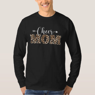 Jubel-Mama Leoparden-Druck Stolz Cheerleader-Mutte T-Shirt