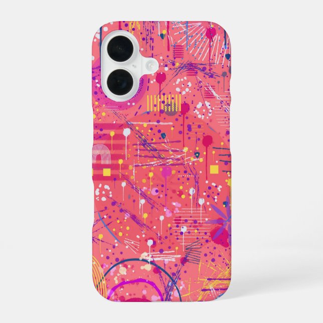 Jubel: Maximalistische Kunst iPhone 16 Hülle (Rückseite)