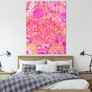 Jubel: Maximalistische Kunst Leinwanddruck