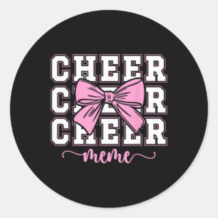Jubel-Meme Eines Cheerleader-Memes Coquette Cheerl Runder Aufkleber