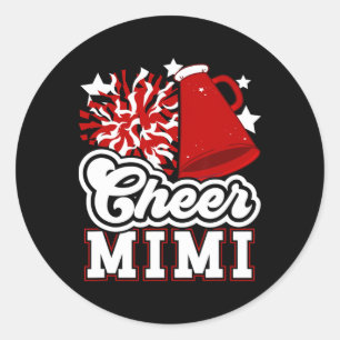 Jubel Mimi von einer Cheerleaderin Mimi Cheerleadi Runder Aufkleber