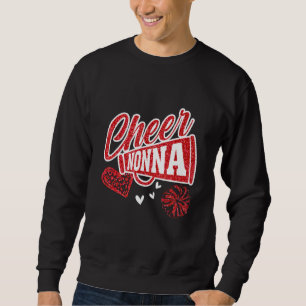 Jubel Nonna größter Fan Leoparden Druck und Pom Po Sweatshirt