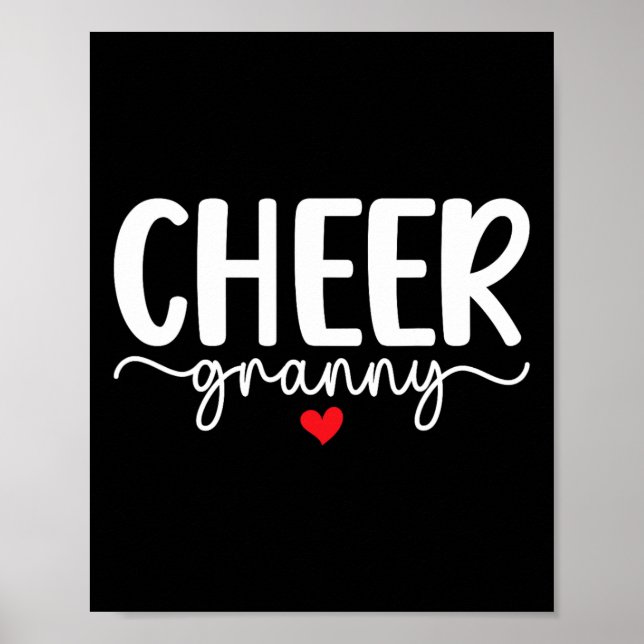 Jubel-Oma Boho-Oma einer Cheerleaderin  Poster (Vorne)