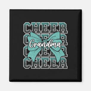 Jubel Oma Schleife Sport Cheerleaderin Cheerleadin Magnet