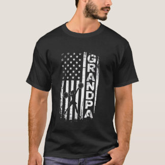 Jubel Opa Amerikanische Flagge Cheerleader Großelt T-Shirt