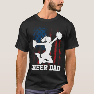 Jubel Papa Amerikanische Flagge Cheerleaderin Rebe T-Shirt
