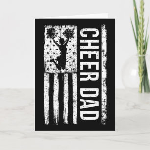 Jubel Papa Cheerleading Amerikanische Flagge Vater Karte