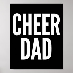 Jubel Papa Royal Blau Cheerleading passende Eltern Poster
