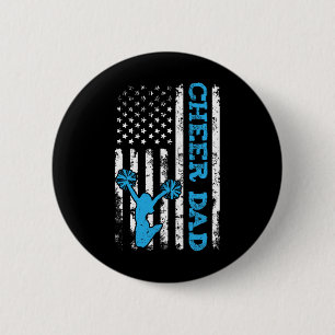 Jubel Papa USA Amerikanische Flagge Cheerleader Pa Button
