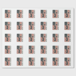 Jubel Papa USA Flag Vintage Jubel Design_1 Geschenkpapier