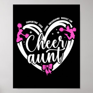 Jubel Tante Herz Cheerleading Tante Einer Cheerlea Poster