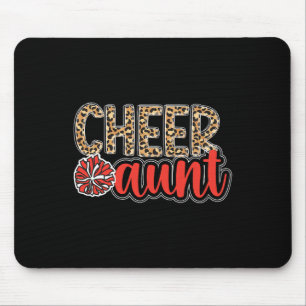 Jubel-Tante Leopard-Tante einer Cheerleader-Tante Mousepad