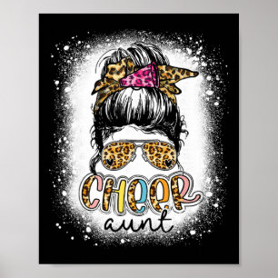 Jubel Tante Leopard Unordentlicher Knoten Cheerlea Poster