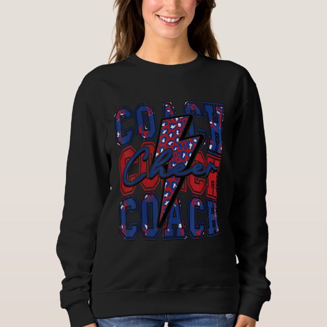 Jubel Trainer Blitz Jubel Leopard Blau Rot Sweatshirt (Vorderseite)