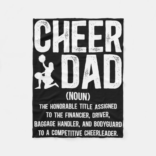 Jubel-Vater-Definition Cheerleading-Vater Einer Ch Fleecedecke (Vorderseite)