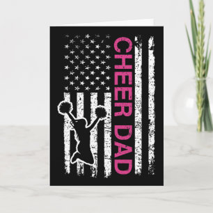 Jubel-Vater-Flagge Rosa Cheerleading Karte