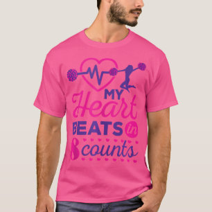 Jubel Zitat Mein Herz Schlägt In 8 Zählungen Cheer T-Shirt