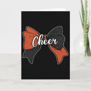 Jubelbogen Orange Schwarz Lustig Sport Cheerleader Karte