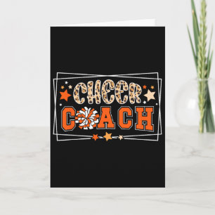 Jubelcoach Leopard Cheerleading Coach Cheerleader Karte