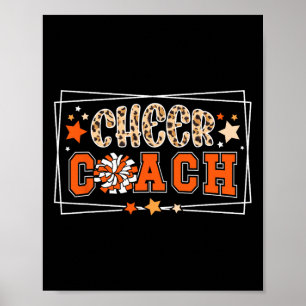 Jubelcoach Leopard Cheerleading Coach Cheerleader Poster