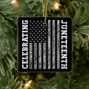 Jubeljahr Vintage amerikanische Flagge Cool Keramikornament