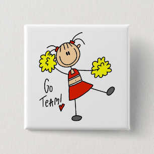 Jubelnde Go Team T-Shirts und Geschenke Button