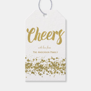 Jubelt GoldGlitter-Geschenkumbauten zu Geschenkanhänger