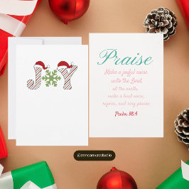 Jubelt und jauchzt Psalm 98:4 Feiertagskarte