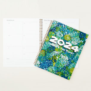 Jubilant-Blue & Green Floral Customizable Planer