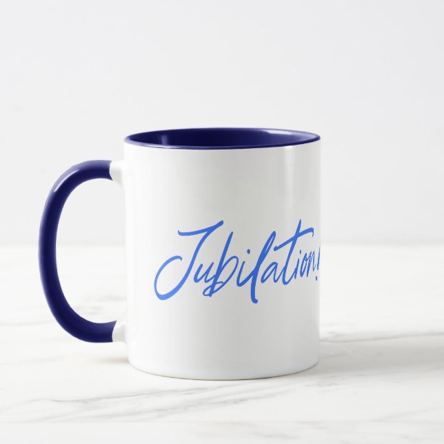 JUBILATION! CELEBRATION DESIGN von Jeff Willis Art Tasse (Links)