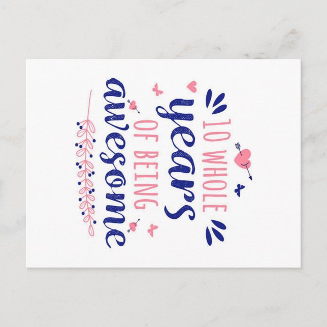 Jubiläum 10 Jahre phantastisch Feiertagspostkarte (Vorderseite)