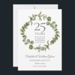Jubiläum 25 save the date<br><div class="desc">Diese elegante botanische Jubiläumskarte mit einer eleganten,  waldgrünen Garage kann mit Ihrer speziellen Silber-Jubiläumsinformation personalisiert werden. Das 25. Auf der Rückseite befindet sich eine passende Blumengarage,  die Ihr Jubiläum in elegantem weißem Text auf silberfarbenem Hintergrund umrahmt. Entwickelt von Thisisnotme©</div>