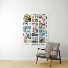 Jubiläum 33 Foto Collage Party Hintergrund Wandteppich