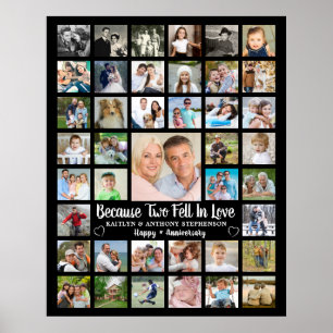 Jubiläum 41 FotoCollage Benutzerdefinierter Text u Poster