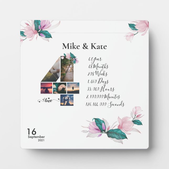 Jubiläum 4.000.000.000.10.2010.Eigene Foto-Collage Fotoplatte (Vorderseite)